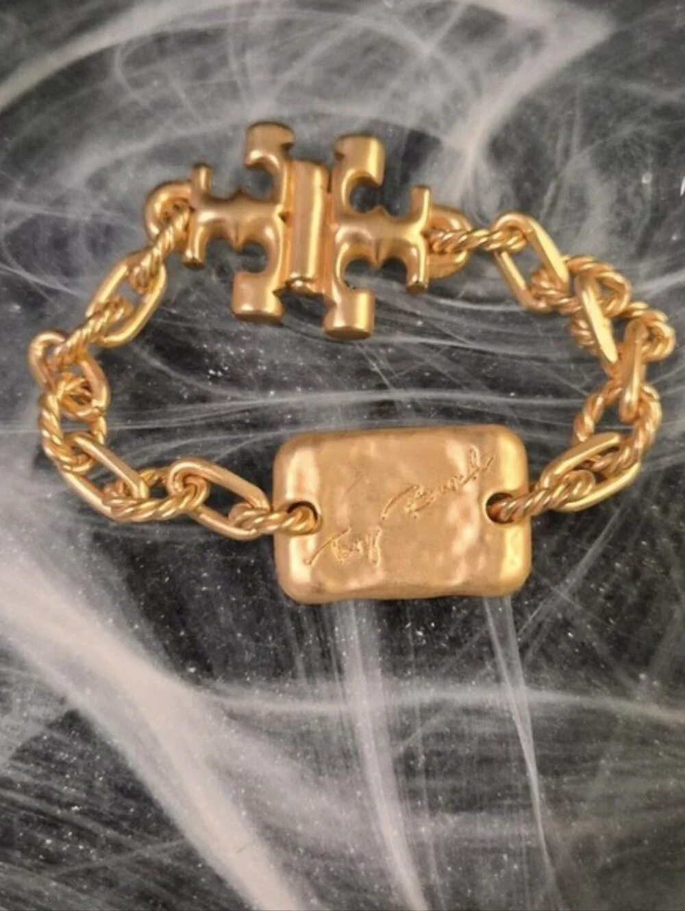 Tory Burch Gold Logo Chain Bracelet - Picture 3 of 5